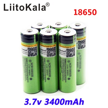 1PCS Liitokala 18650 Batérie 3400mAh 3,7 V Li-ion NCR18650B Batéria 18650 Nabíjateľná pre Baterku (Č PCB)