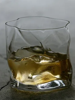 Chamvin Edo Rez Pohár Japonskej Whisky Pohár Vína, Koktejlových Pohárov Deformačné Papier Bar Rock Pohár S Drevené Okno