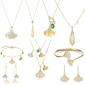 Swa Módne dámske šperky OHROMUJÚCI GINKO série šperky set, dámske náušnice, náhrdelníky a náramky, módne doplnky