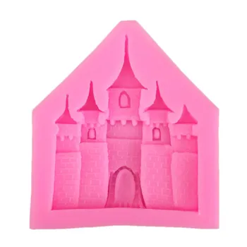 Rozprávkový hrad tvar silica gel formy mäkké cukríky formy cake decoration nástroj Čokoláda, Formy