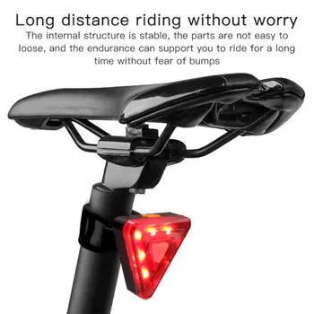 LED Bicykel Zadné Svetlo Trojuholník Bicykel zadné Svetlo s USB Nabíjateľné MTB Cyklistické zadné svetlo v Noci na Koni Bezpečnostné Varovanie Lampa
