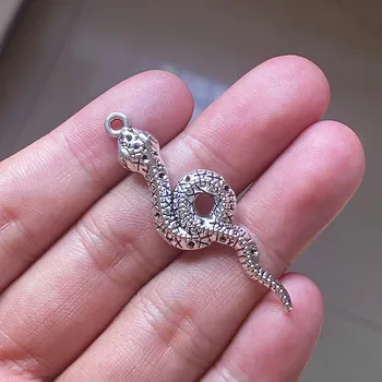 Zodiac Kúzlo 3D Roztomilý Malý Had Prívesok Vintage Amulet Ručné Diy Ženy Náušnice Náhrdelník Šperky Makeing Príslušenstvo