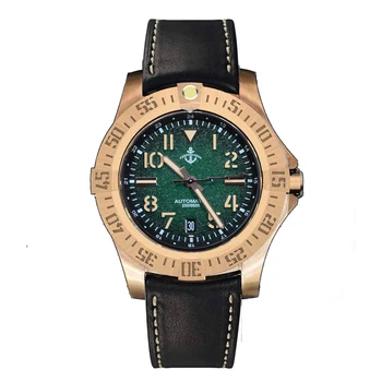 Hruodland Najnovšie Bronz pánske hodinky Sapphire Crystal 20ATM Automatické Potápačské Náramkové hodinky pre Mužov Svetelný NH35 Mechanické Hodinky