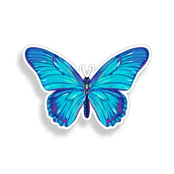 Blue Butterfly Nálepky, Farebné Notebook Pohár Auto Vozidla Okno Nárazníka Vinyl Kryt Kotúča, Škrabance Nepremokavé PVC