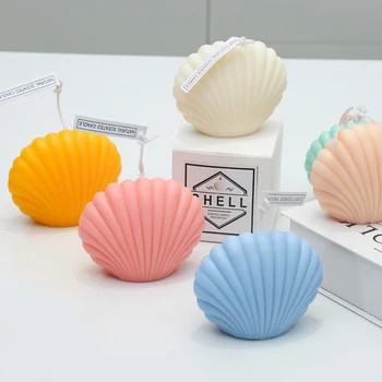 3D Ručné Aromaterapia Sviečka Tvorby Plesní DIY Tortu Fondant Plastové Seashell Shell Formy Omietky Venuša Tvar Plavidlá