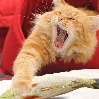 20 cm Catnip Catmint Mačka Prospech Simulácia Ryby Hračiek pre Mačky Ryby Tvar Poškriabaniu písať Krátke Oblečenie Pre Pet Produktu Dodávky Kvapka Loď