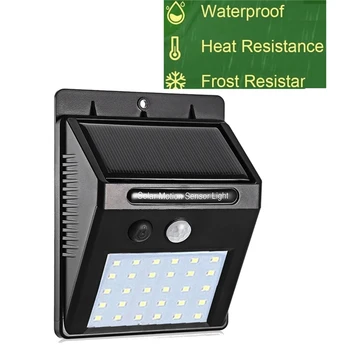 1-4pcs 30 LED Solárne Svetlo Lampy Vonkajšie PIR Snímač Solárny Panel Záhradné Svetlo Noci Bezpečnosť Ulici Dvore Cesta Stenu Lam