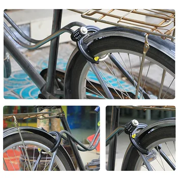 Bike Zamky 4 Ciferný Kód Zmes Požičovňa Bezpečnostný Zámok, Heslo Podiel na Bicykli Zariadení Horseshoe Pazúry Anti-theft MTB Cyklistické Zámky