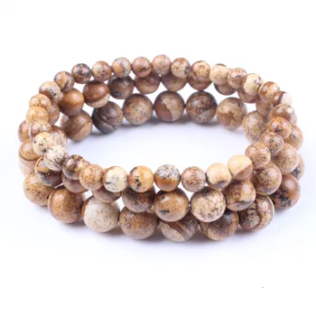 Lingxiang módne šperky 6 / 8 / 10 mm rôzne kamenné náramok prírodné šperky korálky sú vhodné pre mužov a žien acc