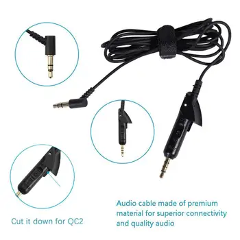 OFC Nahradenie Stereo Slúchadlá Audio Kábel Predlžovací Kábel Drôt pre Bose QC15 QC2 QuietComfort Kľudnej Pohodlie QC 15 2 Slúchadlá