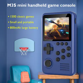 M3S Mini Vreckový Hra Hráčov Vstavané 1500+ Hry, 16 Bit Retro Smart Video herná Konzola S 4G TF Karty, Pre Deti Darček