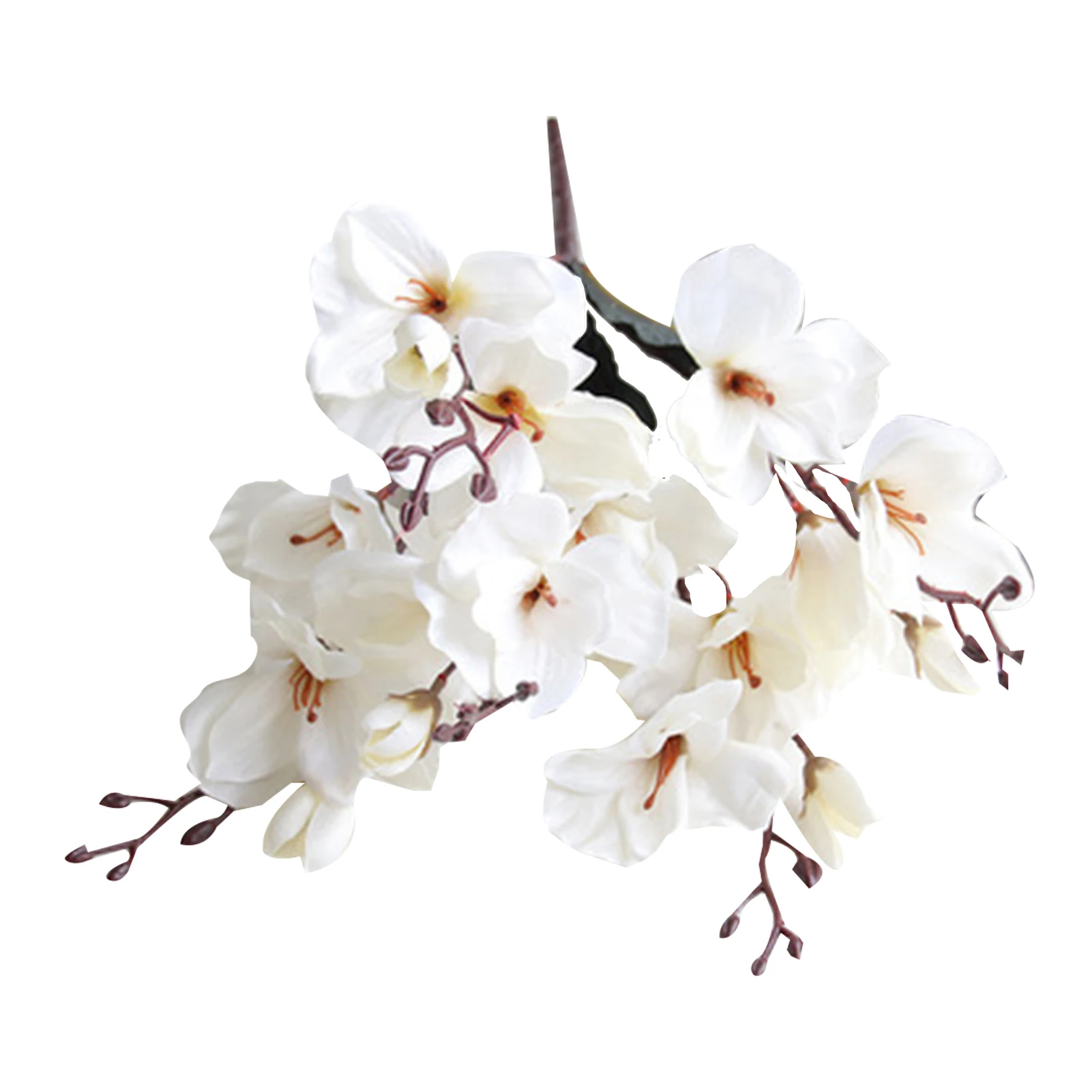 1 Kytice Simulácia Magnolia Kvet Hodvábnej Látky Kvetinové Svadobné Kytice Falošné Zelene Kvet Usporiadanie Pracovnej Plochy Váza Dekor