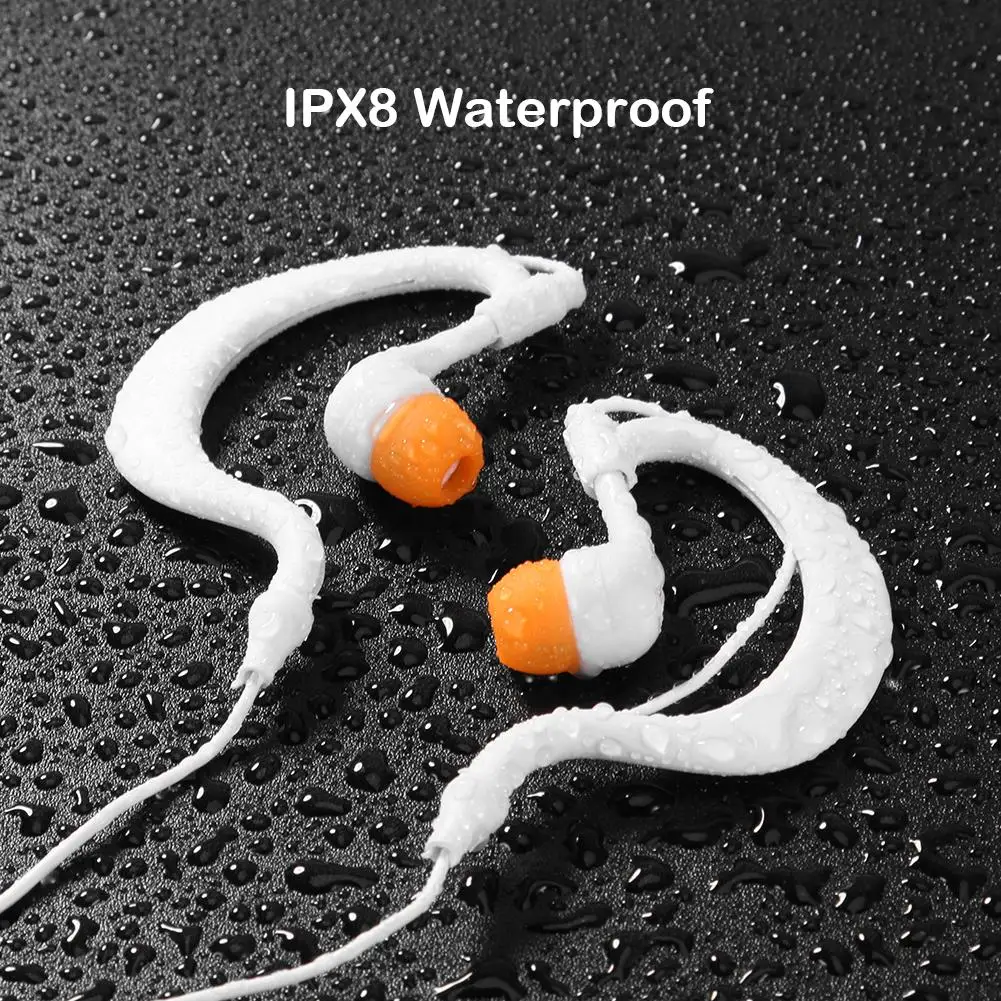 Ucho-klip Typ 3,5 mm Plávanie Potápanie Slúchadlá IPX8 Vodotesné Slúchadlá Vody Športové Slúchadlá, na Telefón, MP3 Prehrávač, Slúchadlá