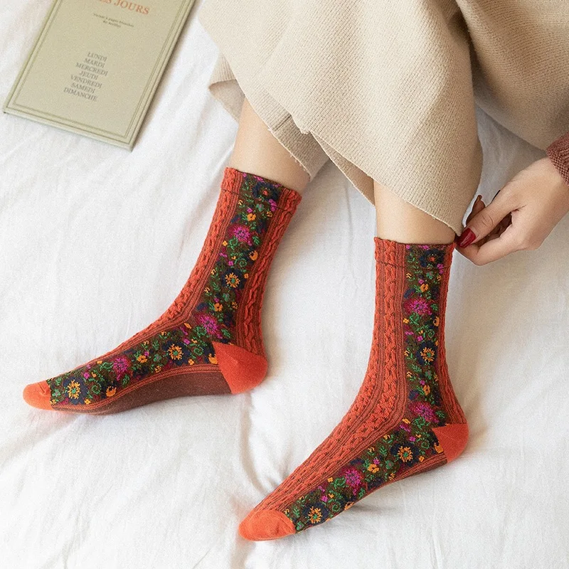 Kawaii Čipky Kvet Ženy Ponožky Bavlna Jednofarebné Čierne Biele Pruhované Harajuku Módne Mäkké Zábavné Daisy Dievčatá Bublina Sockings