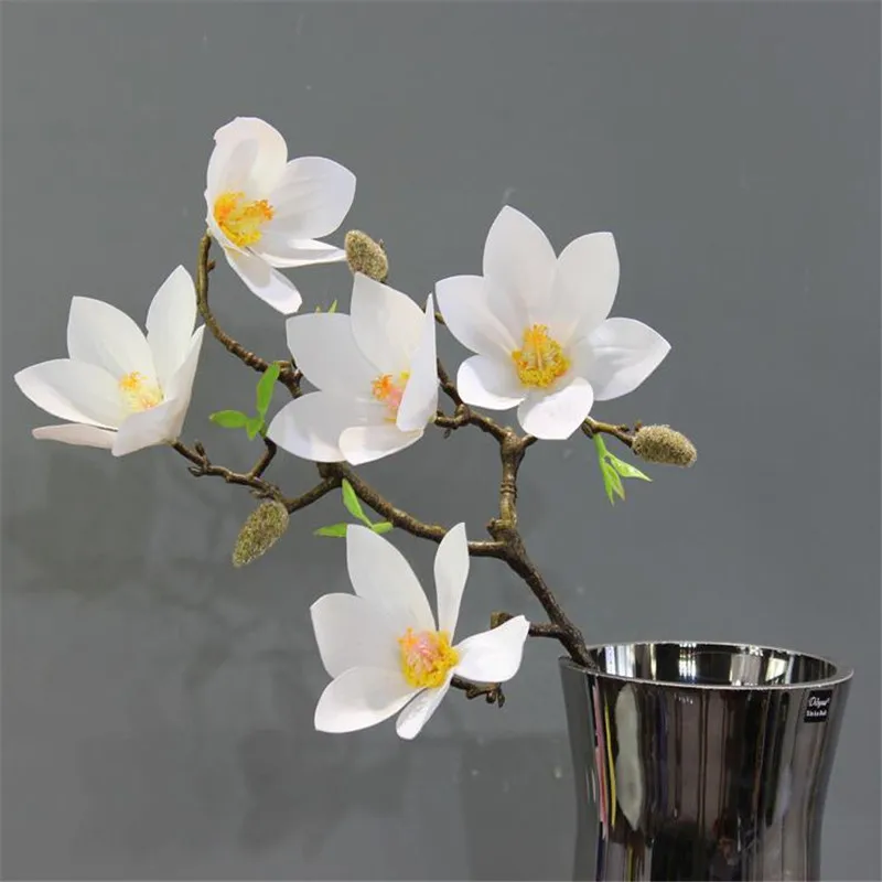 Jeden Falošný Latex Magnolia (5 Hláv/Kus) 23.62