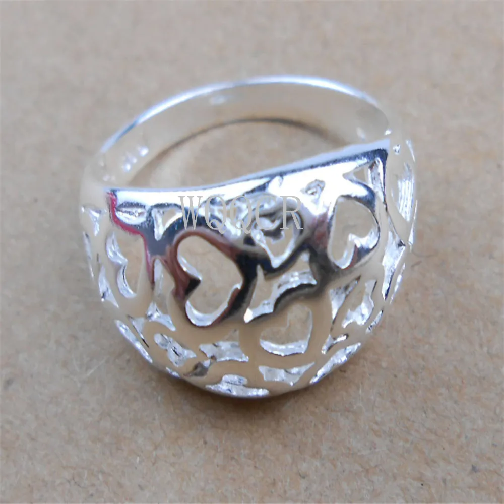 %100 925 Sterling Silver Duté Dizajn Celého Tela v tvare Srdca Krúžok Dámske Šperky Kúzlo Mužov a Žien Krúžky #26