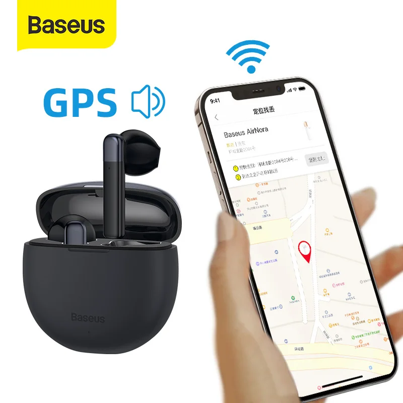 Baseus AirNora TWS Bluetooth Slúchadlá Bezdrôtové Slúchadlá Anti-stratil APLIKÁCIE GPS Funkcia Bluetooth 5.0 Slúchadlá IPX4 Touch Ovládania