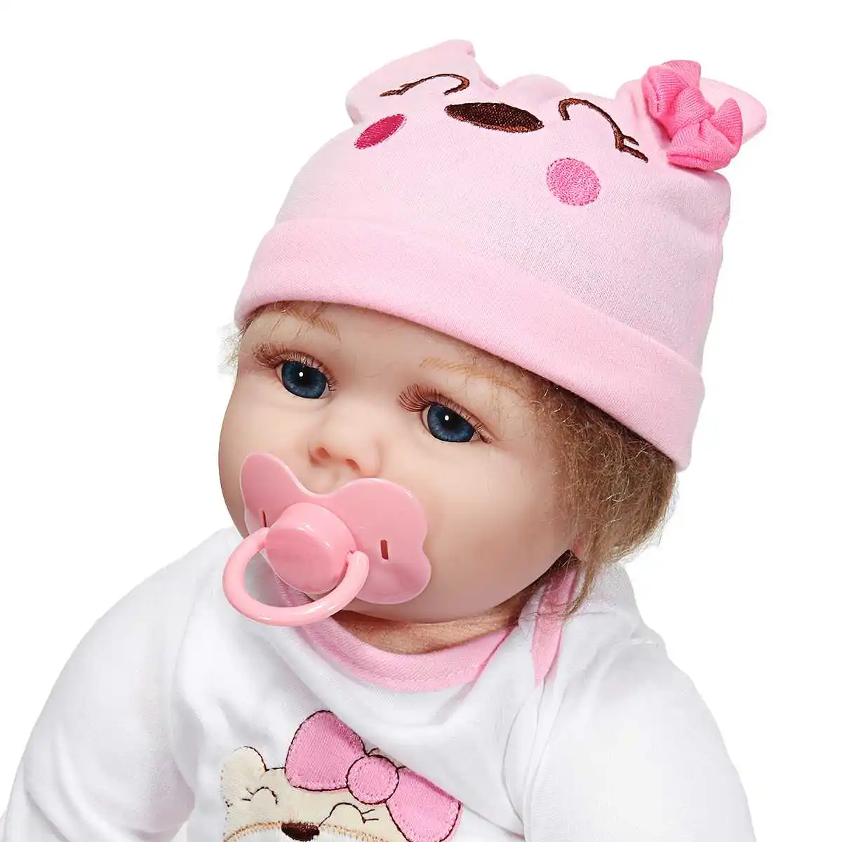 NOVÉ 55 CM Bábiku Reborn Bábiky pre Deti Hračky Batoľa Realisticky celého Tela Silikónové Roztomilé Ružové Dievča Baby Doll Oblečenie s