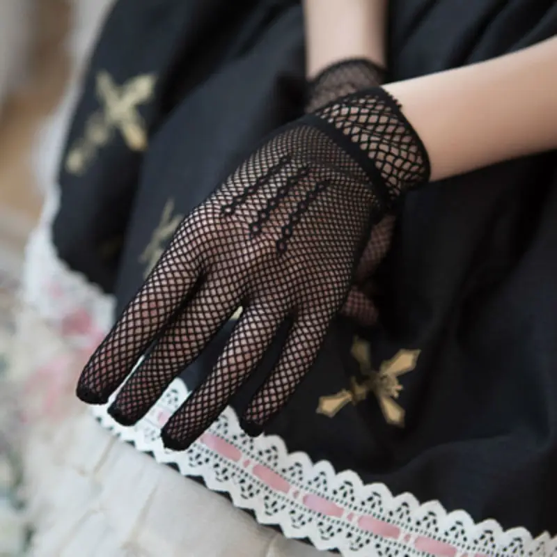 Japonský Lolita Šaty Vintage Gothic Rukáv Rukavice Čipky Haori Dievča, Čistá Oka Krátke Rukavice Handwear Cospaly Anime