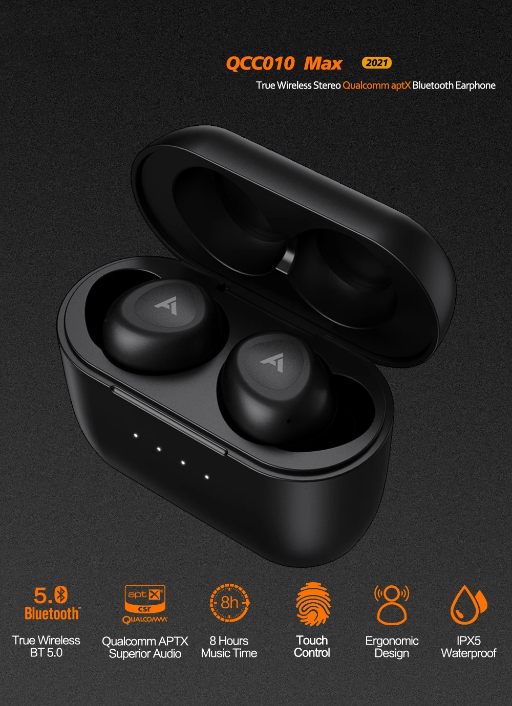 Anomoibuds Aptx Bezdrôtové Slúchadlá Bluetooth Slúchadlá Drôtové Slúchadlá S CVC8.0 Mikrofóny Športové Slúchadlá Bezdrôtové Slúchadlá
