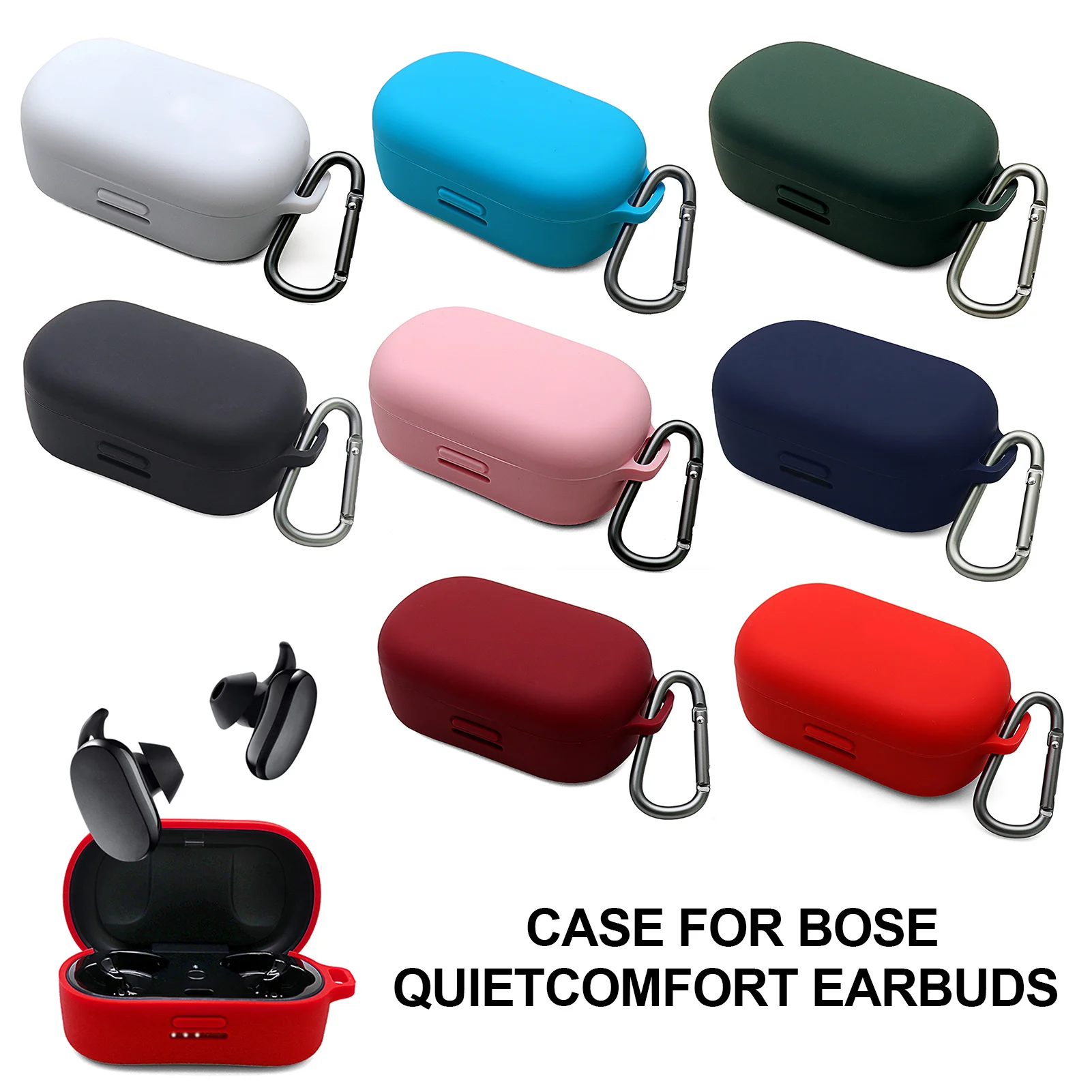 Silikónové puzdro Odolné Box Shell Pre Slúchadlá QuietComfort Bluetooth Headset Silica Gel Anti-jeseň Prachotesný Ochranné puzdro