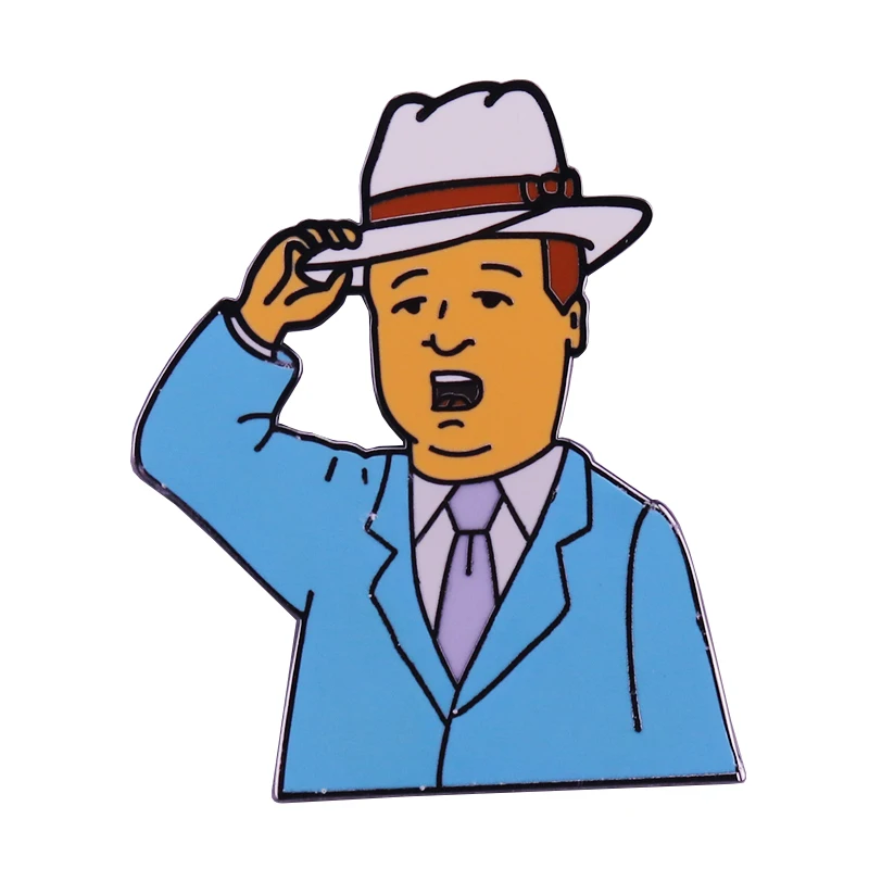 Bobby Hill Meme Odznak Páni Lenivý béčko Pin Rock Rohy Brošňa Roztomilý Darček pre Fanúšikov Kresleného