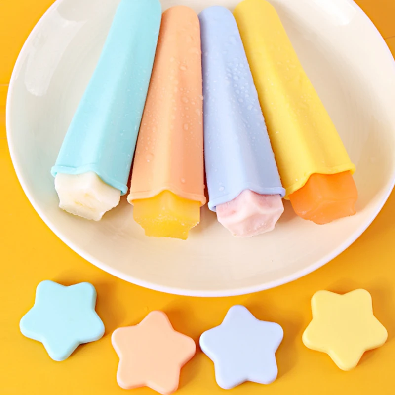 Star-tvar Silikónové Popsicle Formy Formy pre Ice Cream Icepop Maker Formy na Ľadové Kocky Lízatko Plesne Opakovane Kuchyňa čokoláda Nástroje