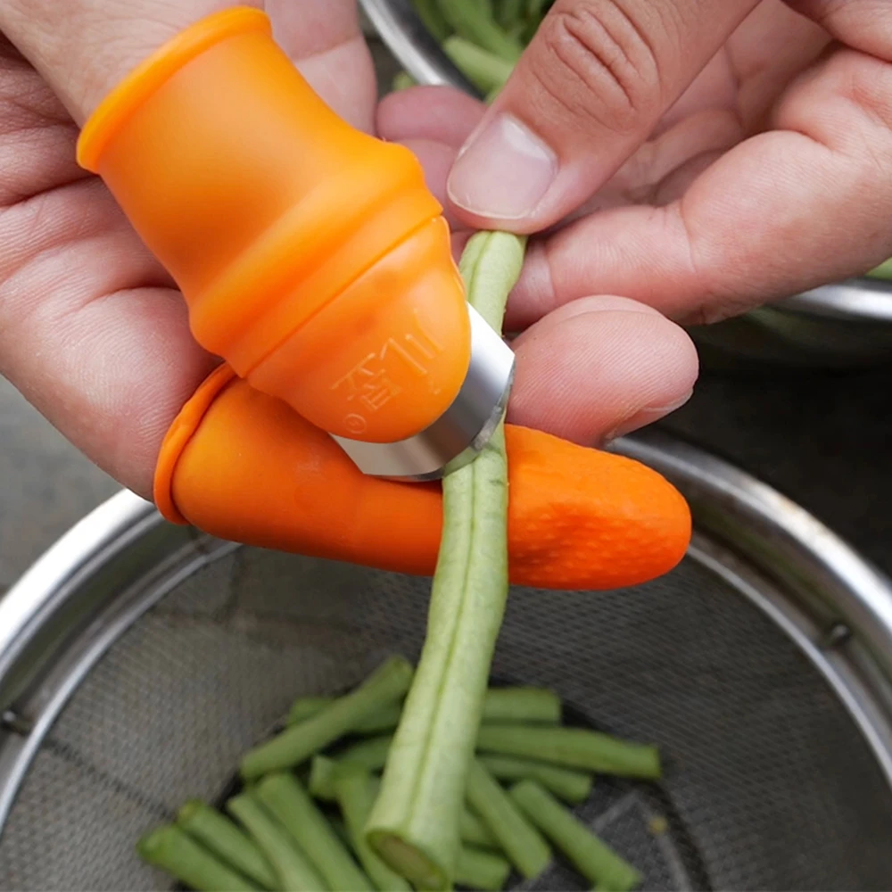 Silikónové palec fréza ovocie vychystávanie zeleniny oddeľovač palec nôž set prst chránič záhradné náradie fréza kuchyňa