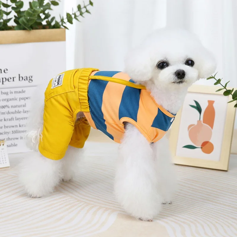 Psa Prekladané Jumpsuit Remienky S Kapucňou Mačky Puppy Zvierat Bavlna Kabát Nohavice Zimné Oblečenie Perro Mascota Teddy Pet Oblečenie