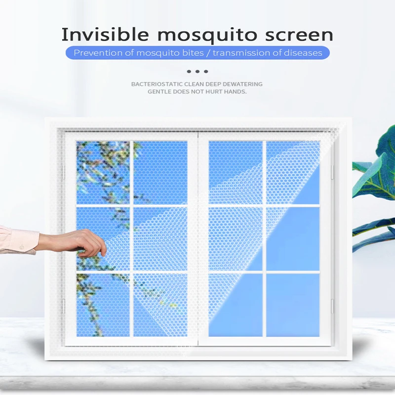 Anti Mosquito Okno samolepiace Mosquito Net Flyscreen Opony Hmyzu Lietať Komár Chyba Oka Okno Obrazovka Domov S Páskou