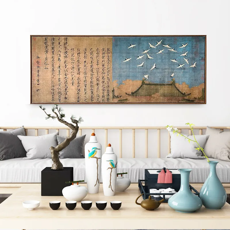 Retro Tradičný Čínsky Štýl, Žeriav Zhao Ji Wall Art Plátne Obrazy Plagáty Fotografie Vytlačí Na Štúdium Obývacia Izba Domova