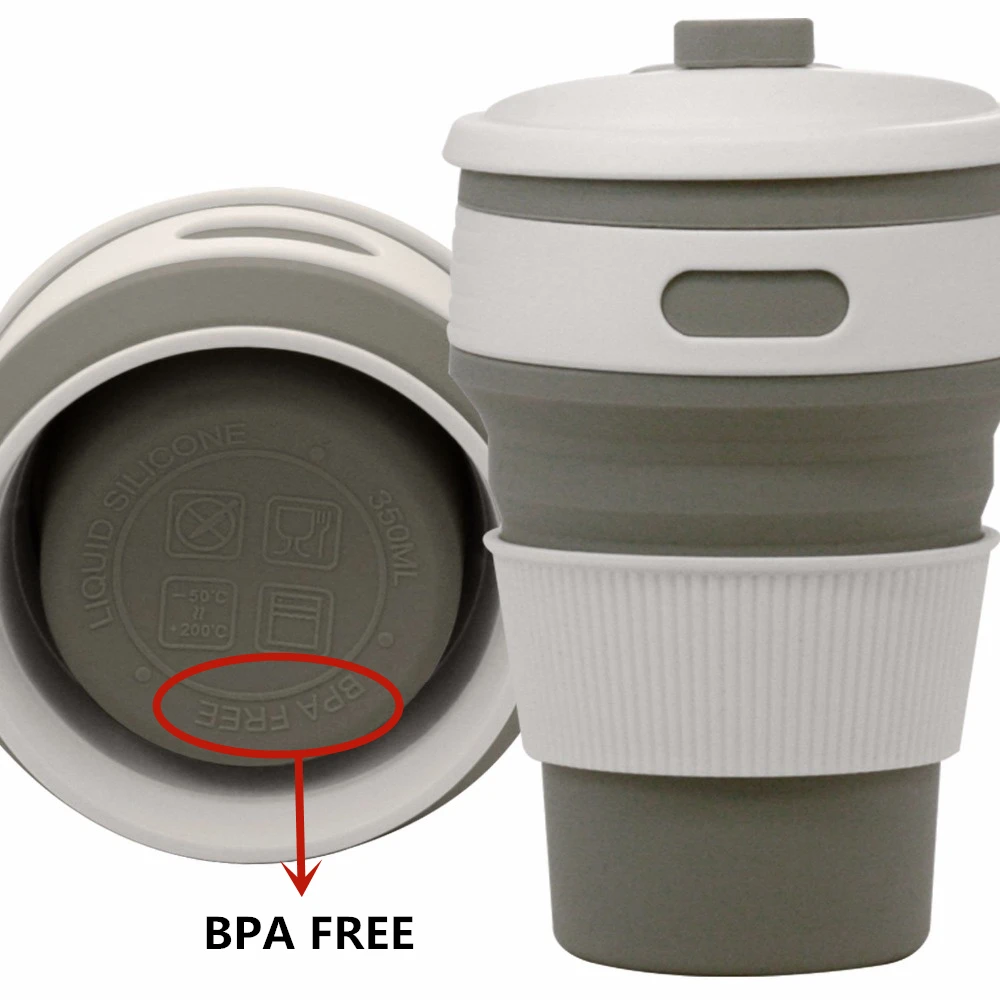 350 ML Šálku Kávy Skladacie Silikónové Vody Pohár BPA FREE Prenosné Silikónové Teleskopická Pitnej Skladacie Multi-function Cestovný Pohár