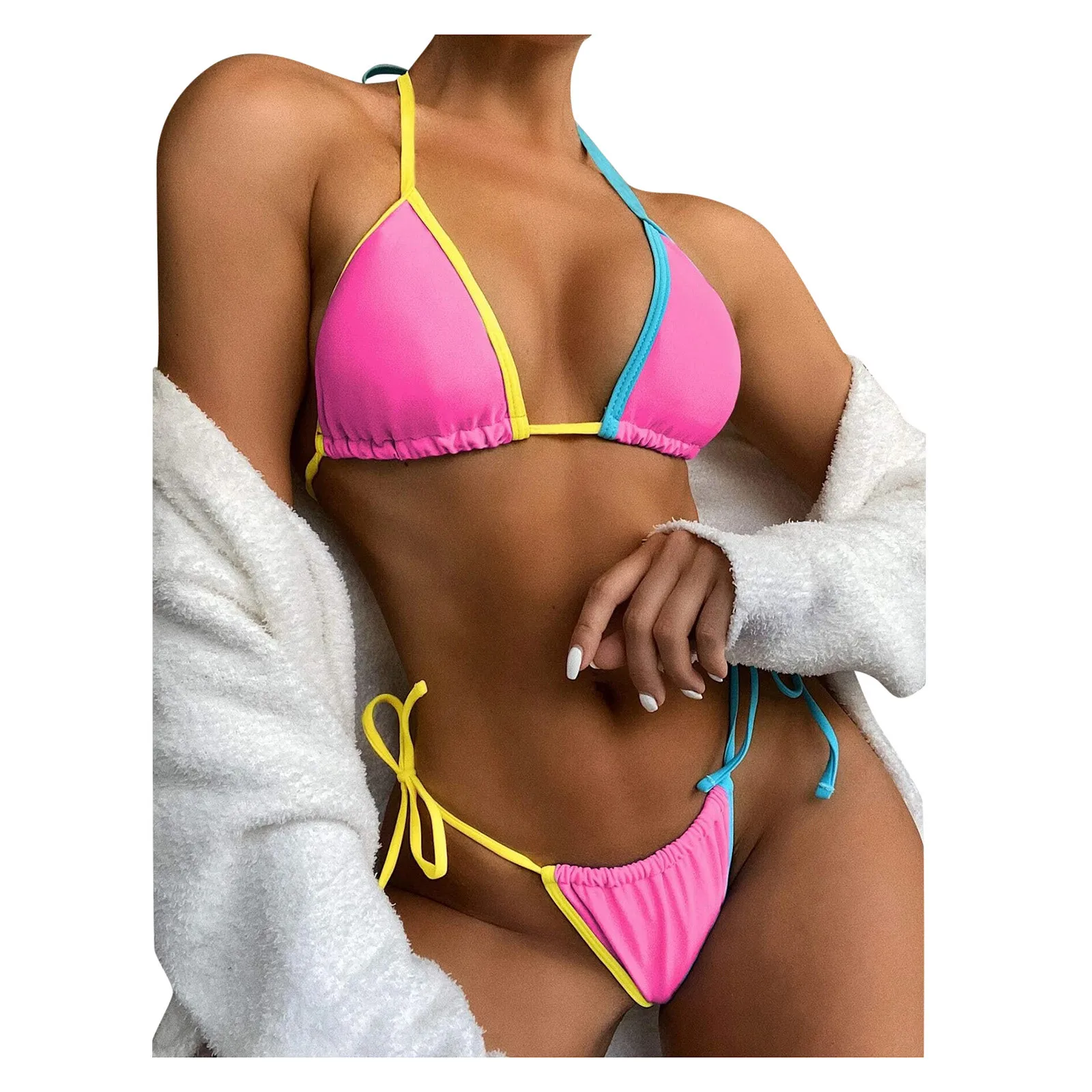 Ženy Bandeau Obväz Bikini Set Push-Up Brazílske Plavky, Plážové Oblečenie Plavky, Kúpacie Plavky Brazílsky Biquini Pláž Nosiť