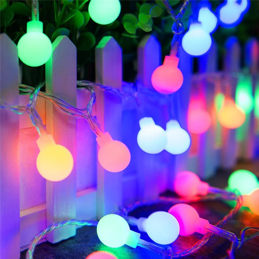 1.2 M 3 M AA Batériu, LED Loptu String Svetlá Vianočné osvetlenie vnútorné Garland na Batérie Svadobné, Vianočné Dekorácie svetla