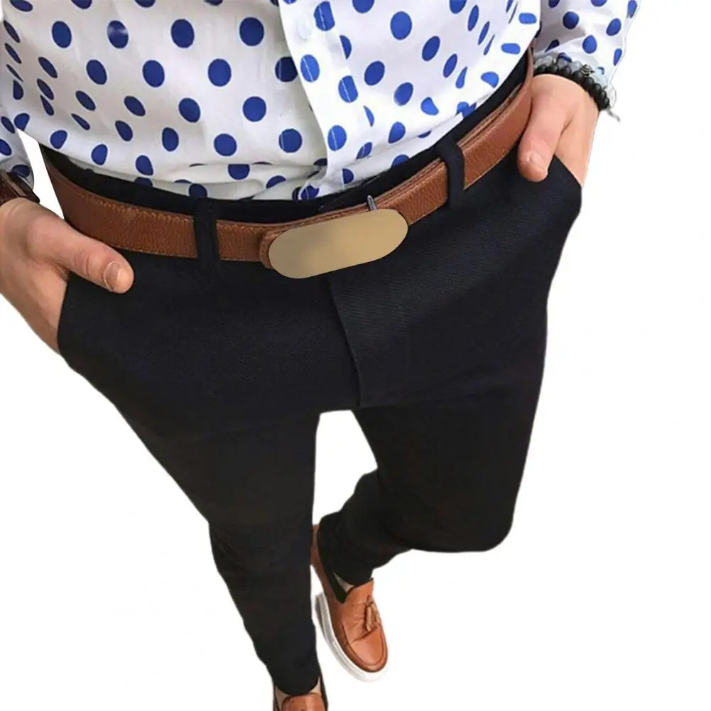 Obchodné Nohavice jednofarebné Zips Mužov Slim Rovné Nohavice Datovania Keper Nohavice tkanina Bavlna Bežné nohavice