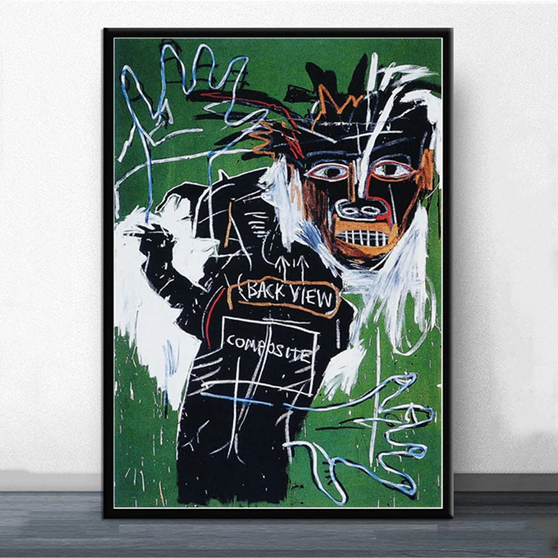 Jean Michel Graffiti Umelec Abstraktné Plátno Umenie Plagátu a Tlač Plátne, Obrazy na Stenu pre Obývacia Izba Domova Obrázok