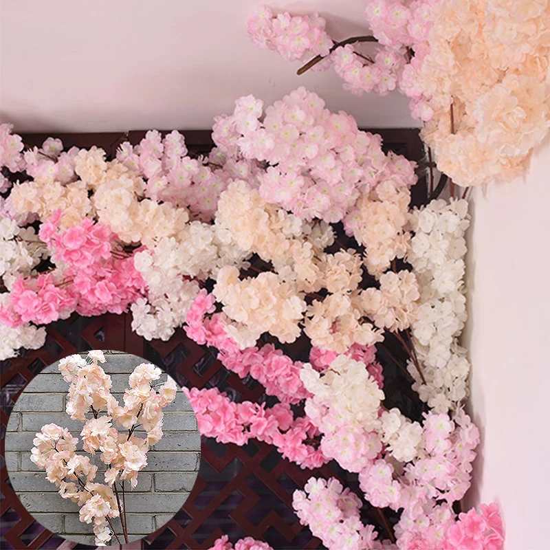 Nový domov hotel svadobné dekorácie simulácia cherry blossom pobočky plastové hodvábneho kvetu obývacia izba strop balkóna kvet viniča