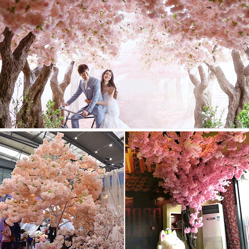 Nový domov hotel svadobné dekorácie simulácia cherry blossom pobočky plastové hodvábneho kvetu obývacia izba strop balkóna kvet viniča