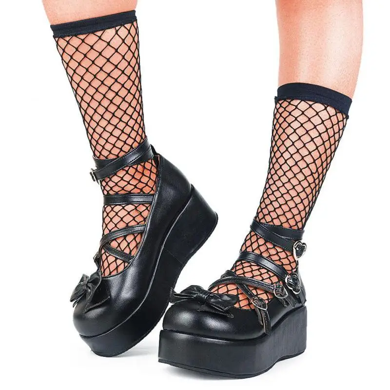PAMANNI Lolita Topánky Star Pracky Mary Janes Ženy Cross-viazané Platformu Patent PU Kožené JK Nit Zapatos De Mujer Ženy Mokasíny