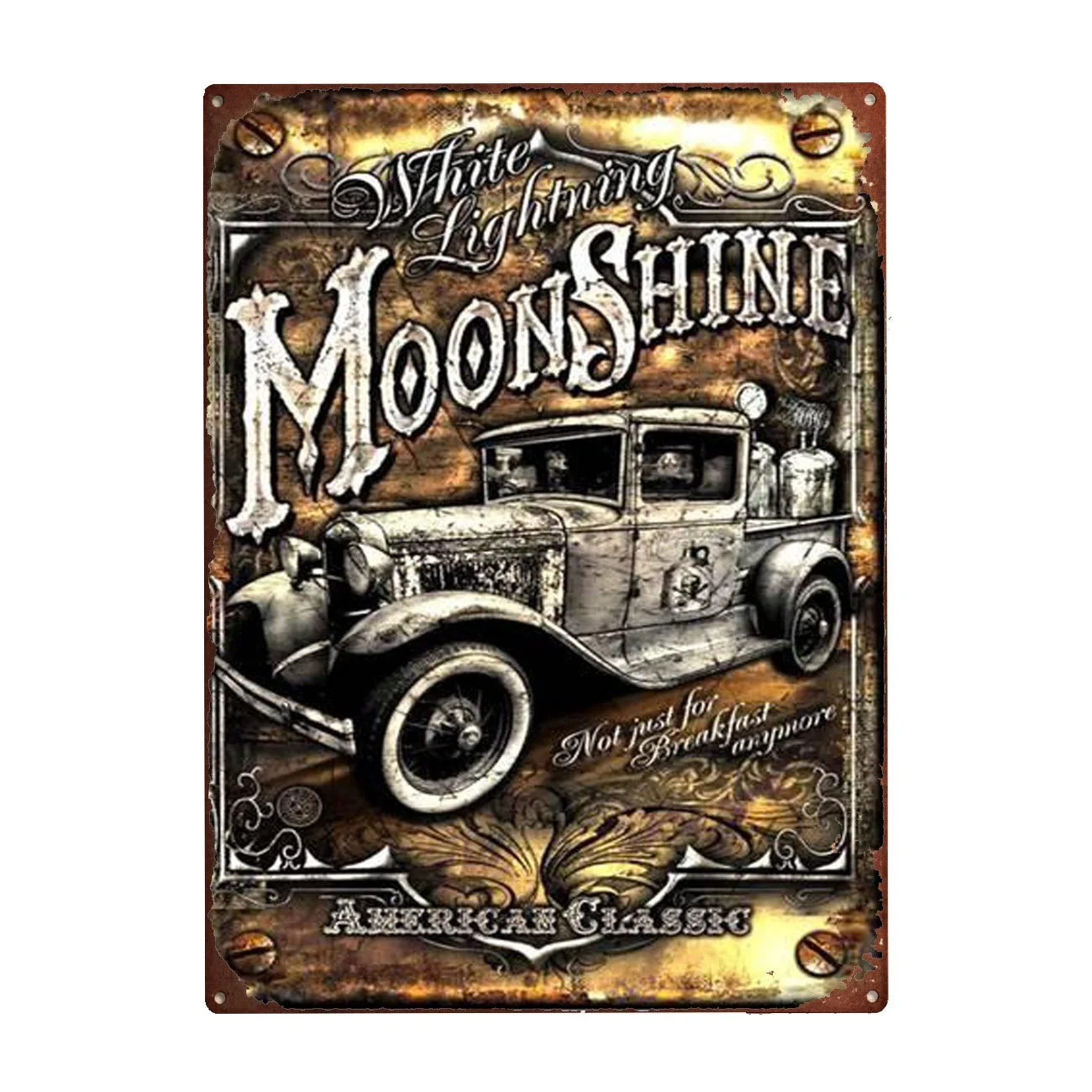 Moonshine Truck Retro Vintage Tin Prihlásiť Bar Krčmy Domov Kovové Plagát Na Stenu Art Decor