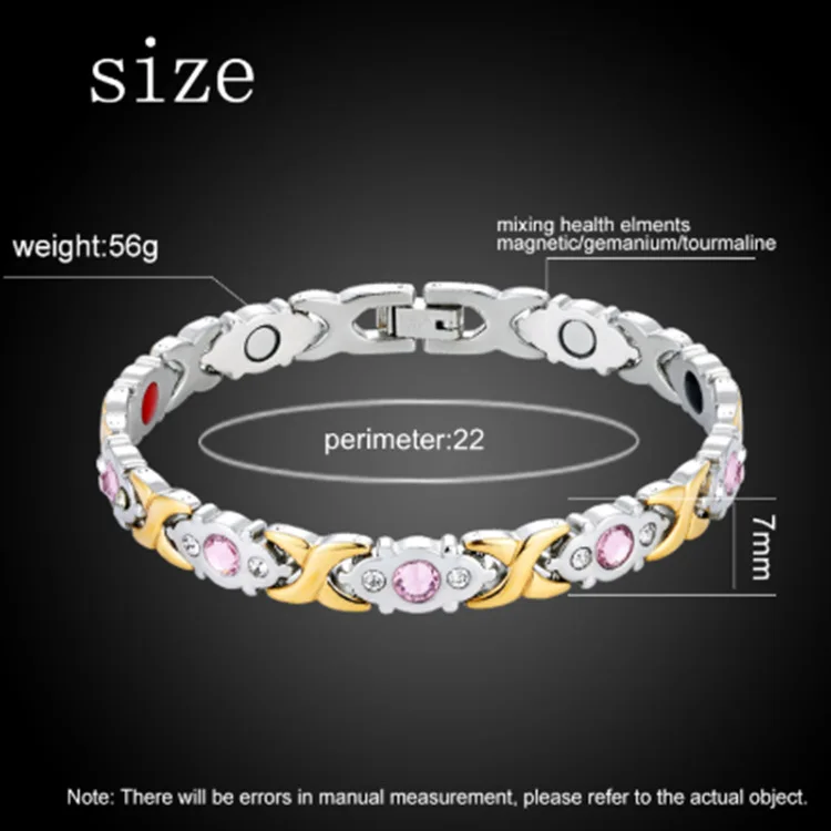 Karí Nové Módne Lady Jednoduché Temperament Skvelých Vietor Magnet Náramok Medzi Zlato Mikro-nastavenie Diamantové Šperky
