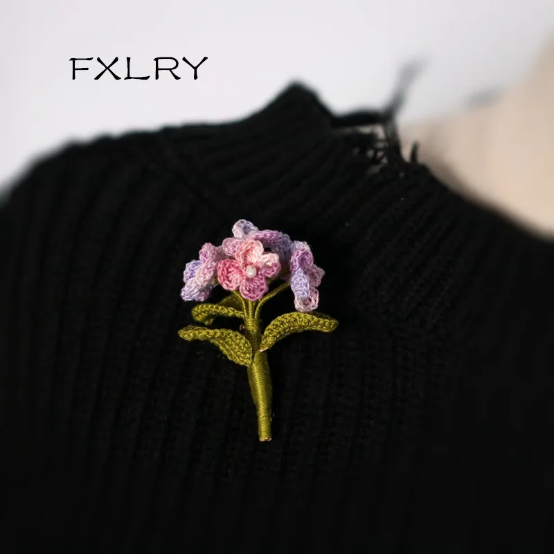 FXLRY Origina špičkové Ručne vyrábané Prírodné Perly Čipky, Háčkovanie Brošne Pin Šaty Letné Dievča Corsage Pin Príslušenstvo