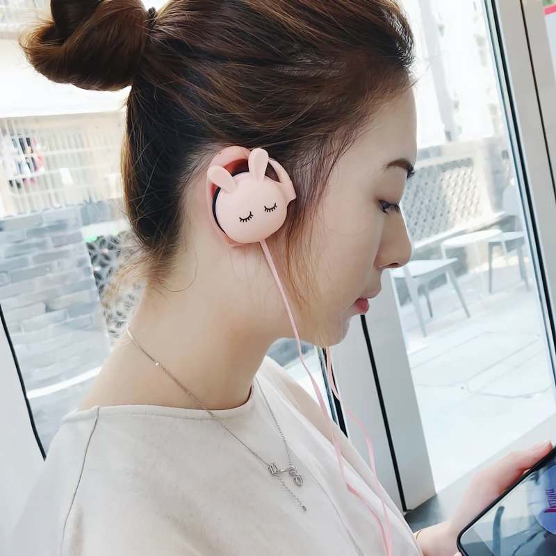 Mini 3,5 Mm Roztomilý Králik Farebné Káblové Stereo Slúchadlá Slúchadlá Slúchadlá Pre Samsung Xiao MP3 Prenosné Slúchadlá, Príslušenstvo