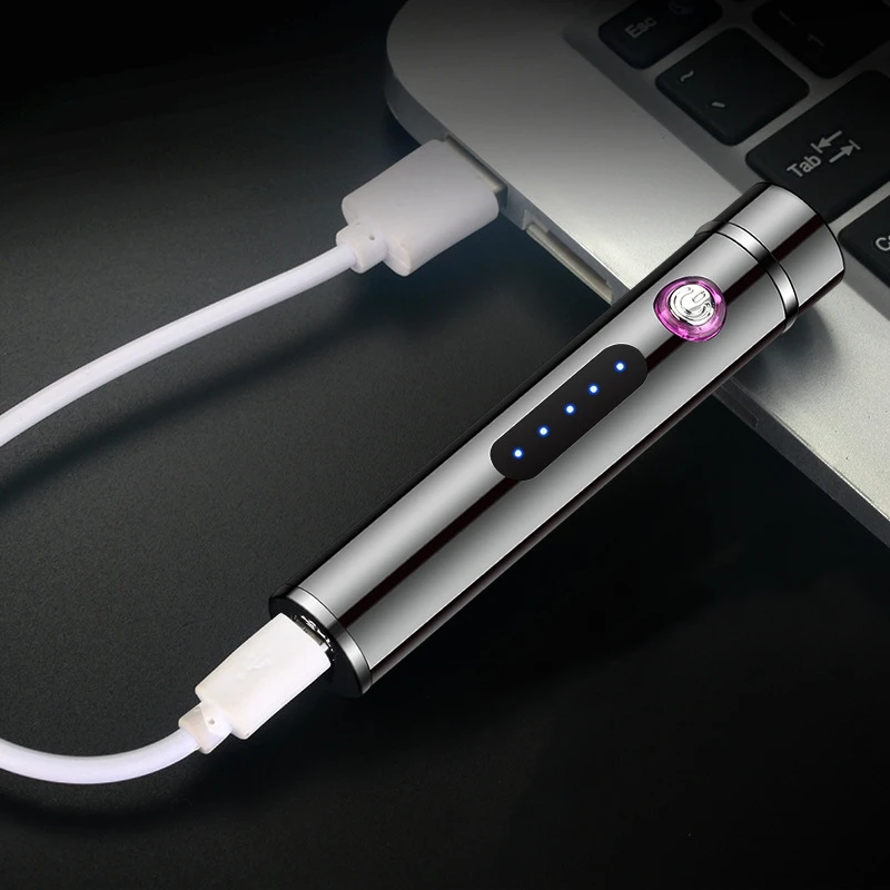 Elektrické Kovové Člny Fajčenie Vetru Dual Arc Plazma Dobíjacie USB Zapaľovač hqd Jednorazové Cigariet Mužov Gadgets