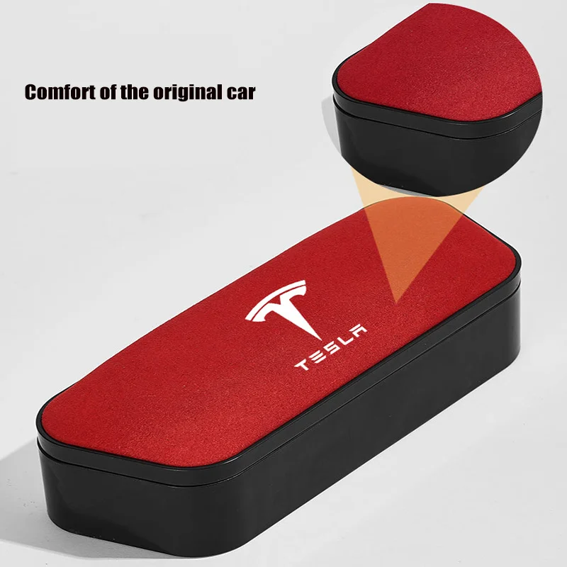 Auto Tesla Kože Nastaviteľná Podpora Koleno Ľavej Strane lakťovej opierky Podporu Anti-únava Pre Tesla Model s 3 S X Y Auto Príslušenstvo Nové