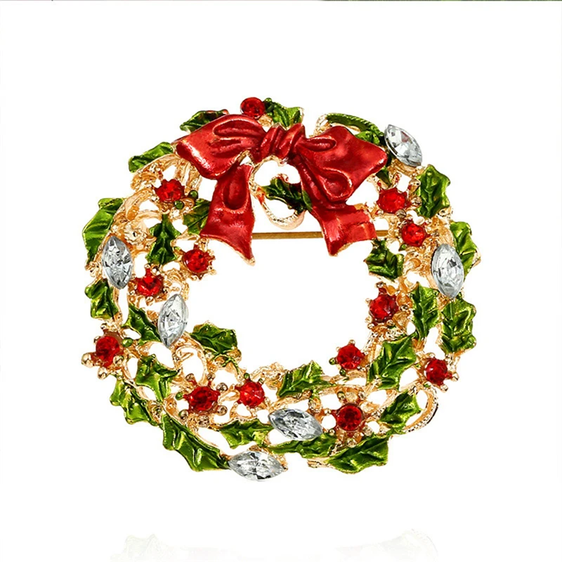 Vianočné Brošne Kolíky Roztomilý Vianočný Stromček Garland Zvony Snowflake Smalt Pin Odznaky Brošňa Pre Ženy Šperky Darček