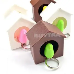 Gadget Steny 1 Ks Birdhouse Krúžok Keychain Háčik Domov Sparrow Horúce Módne Milenca Nového Majiteľa