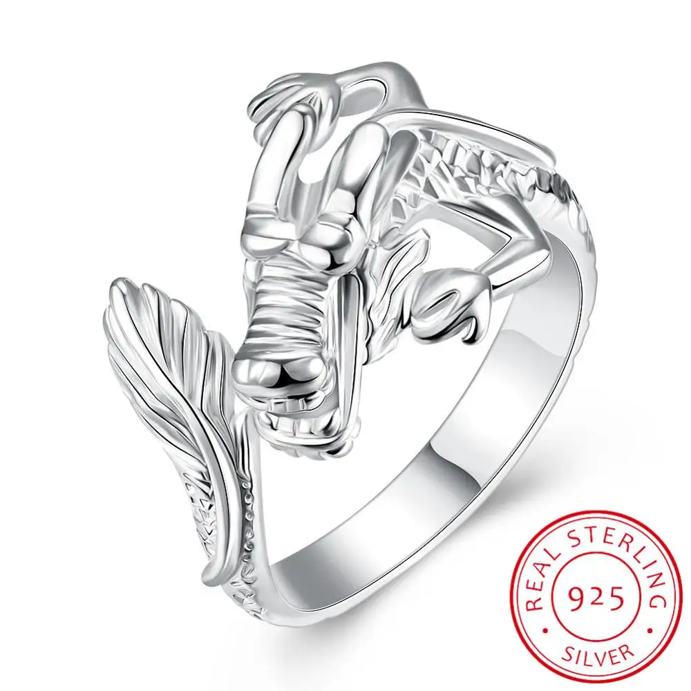 Cool Dragon Charmings Štýly 925 Sterling Silver Krúžky pre Ženy Výročie Strany Jemné Šperky 2021 Nové Krúžky, Anel De Prata