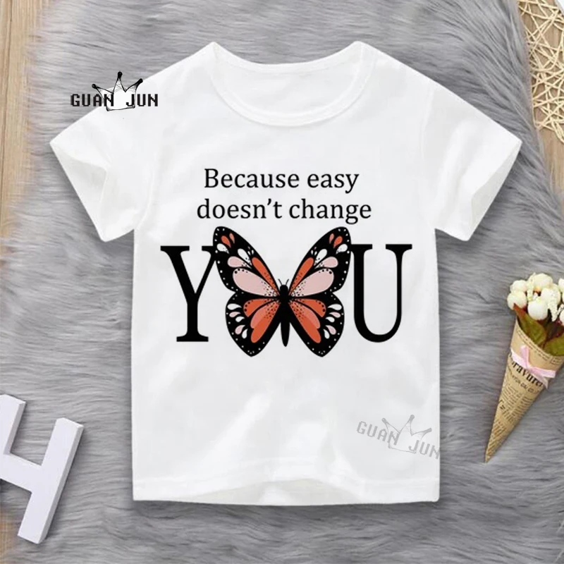 Happy Birthday Balón Dragonfly Monoline Tlač Detské Oblečenie T-shirt Dievčatá Biele Tričko Batoľa Letné Móda Top Deti T Tričko