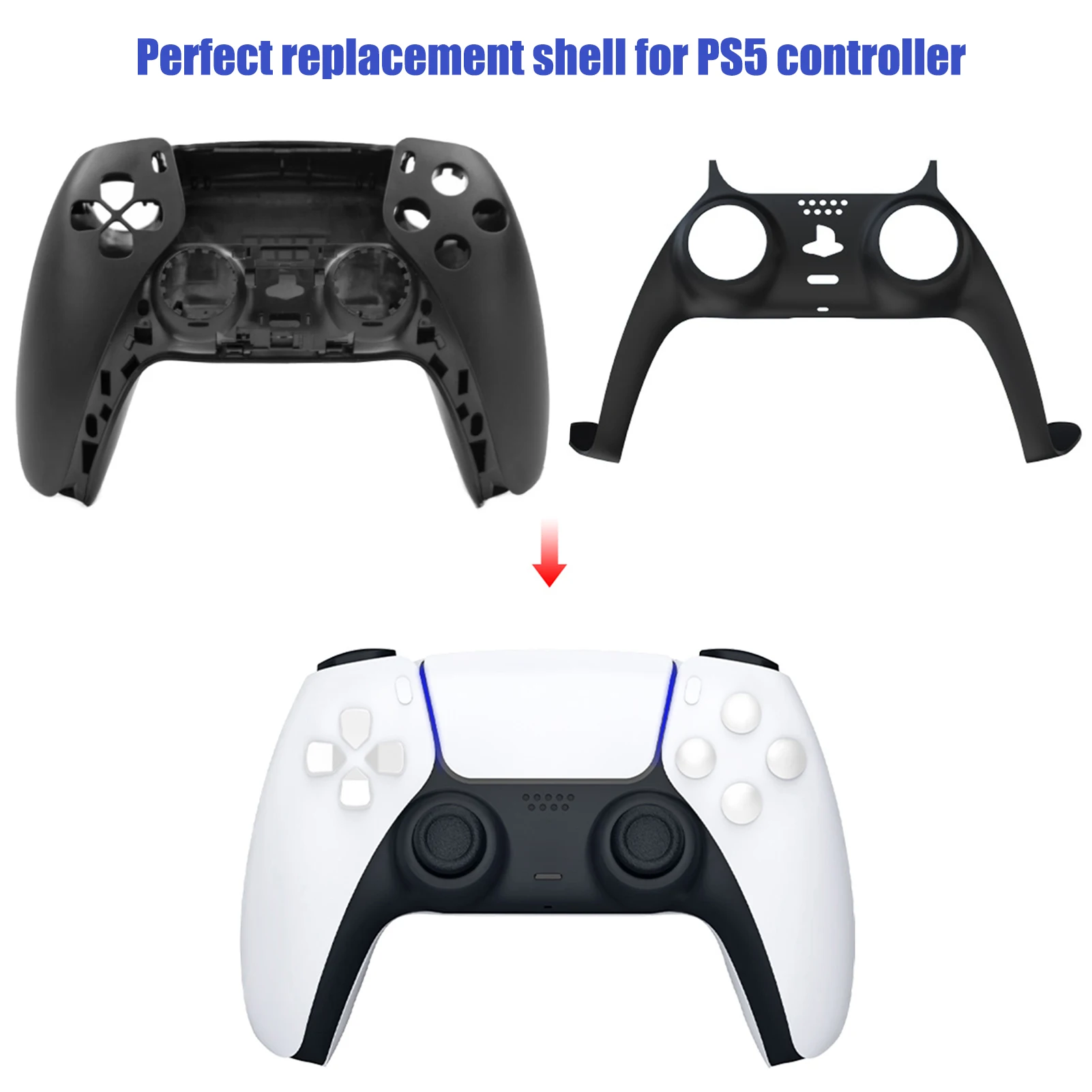 Odolný ABS Shell Pre PlayStation 5 PS5 Radič Nahradenie Gamepad Chránič Shell Pre DualSense Radič Hra Príslušenstvo